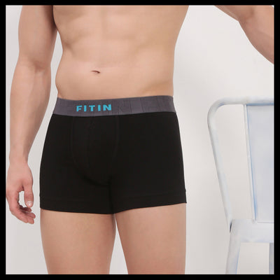 Cotton Modal Spandex Trunk Black