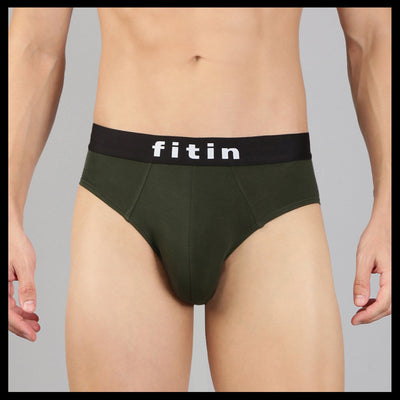 Cotton Modal Spandex Brief Allen Green