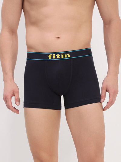Cotton Spandex Navy Blue Trunk